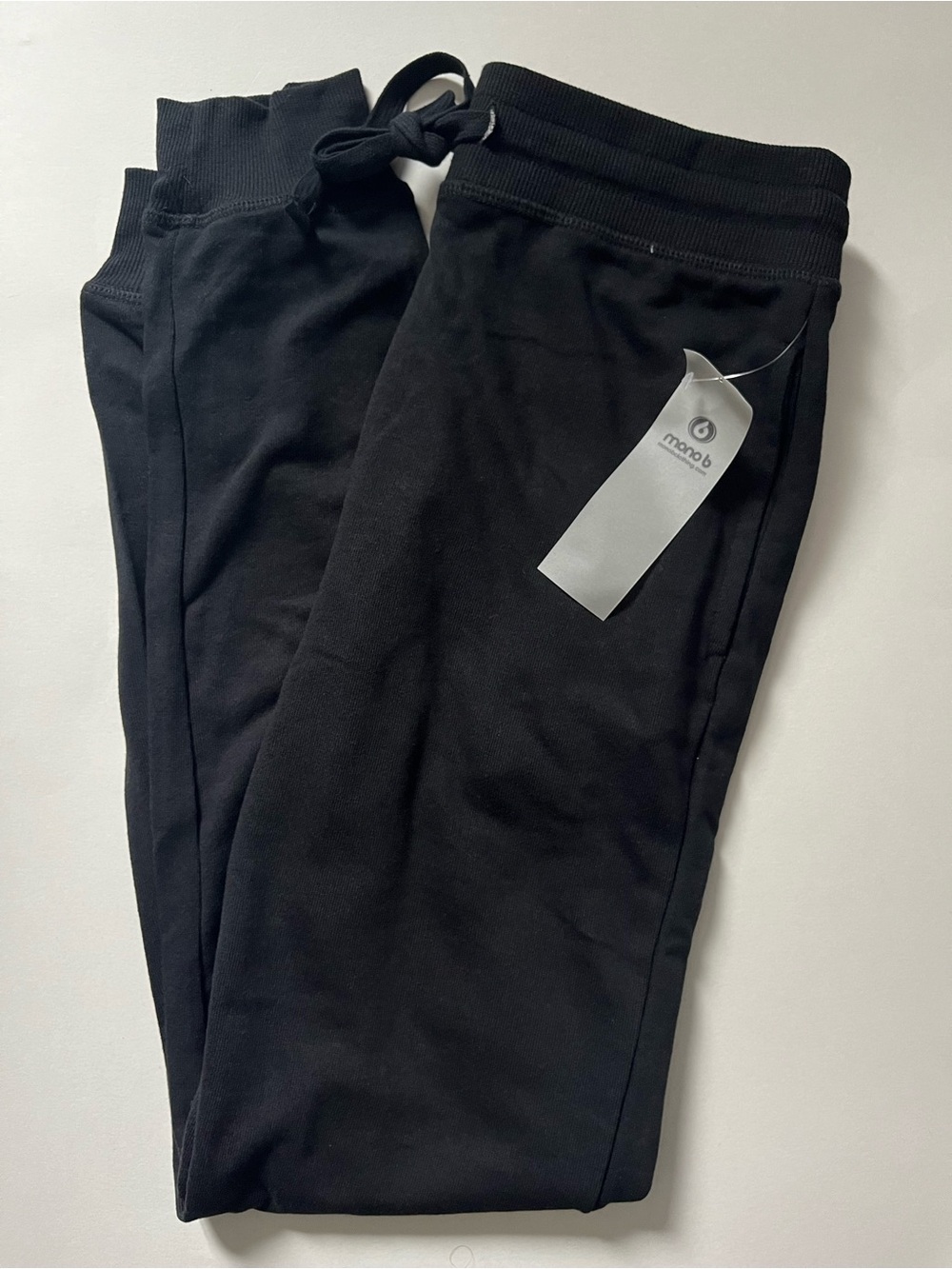 Mono B Black Slim Joggers with Pockets